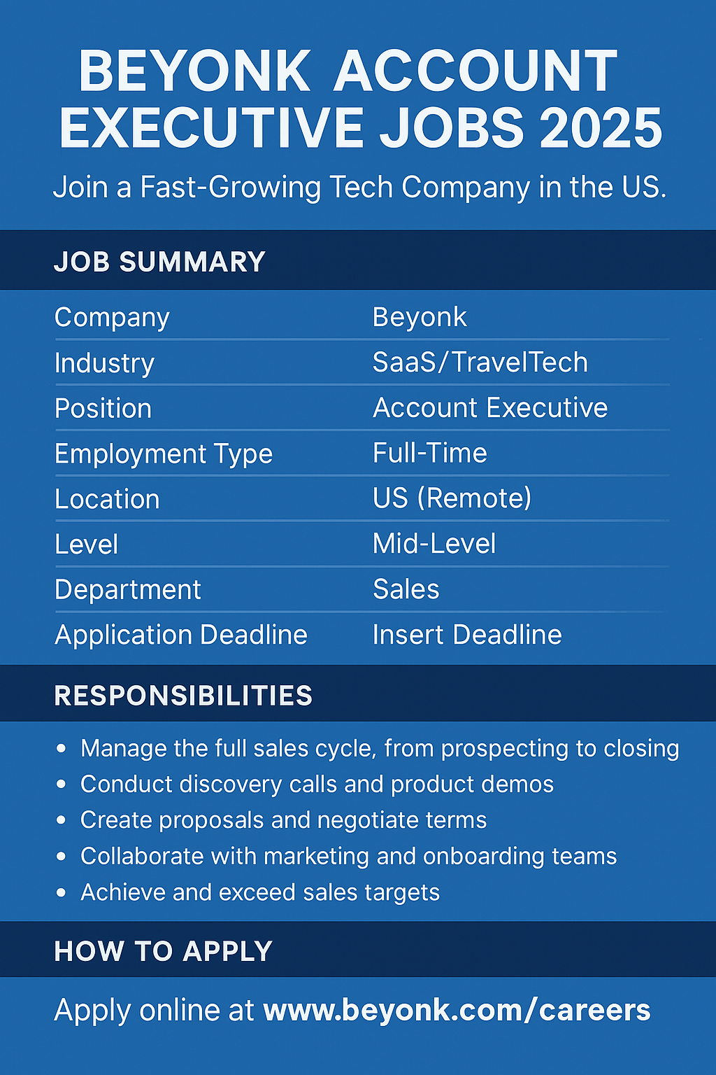 Beyonk Account Executive Jobs 2025