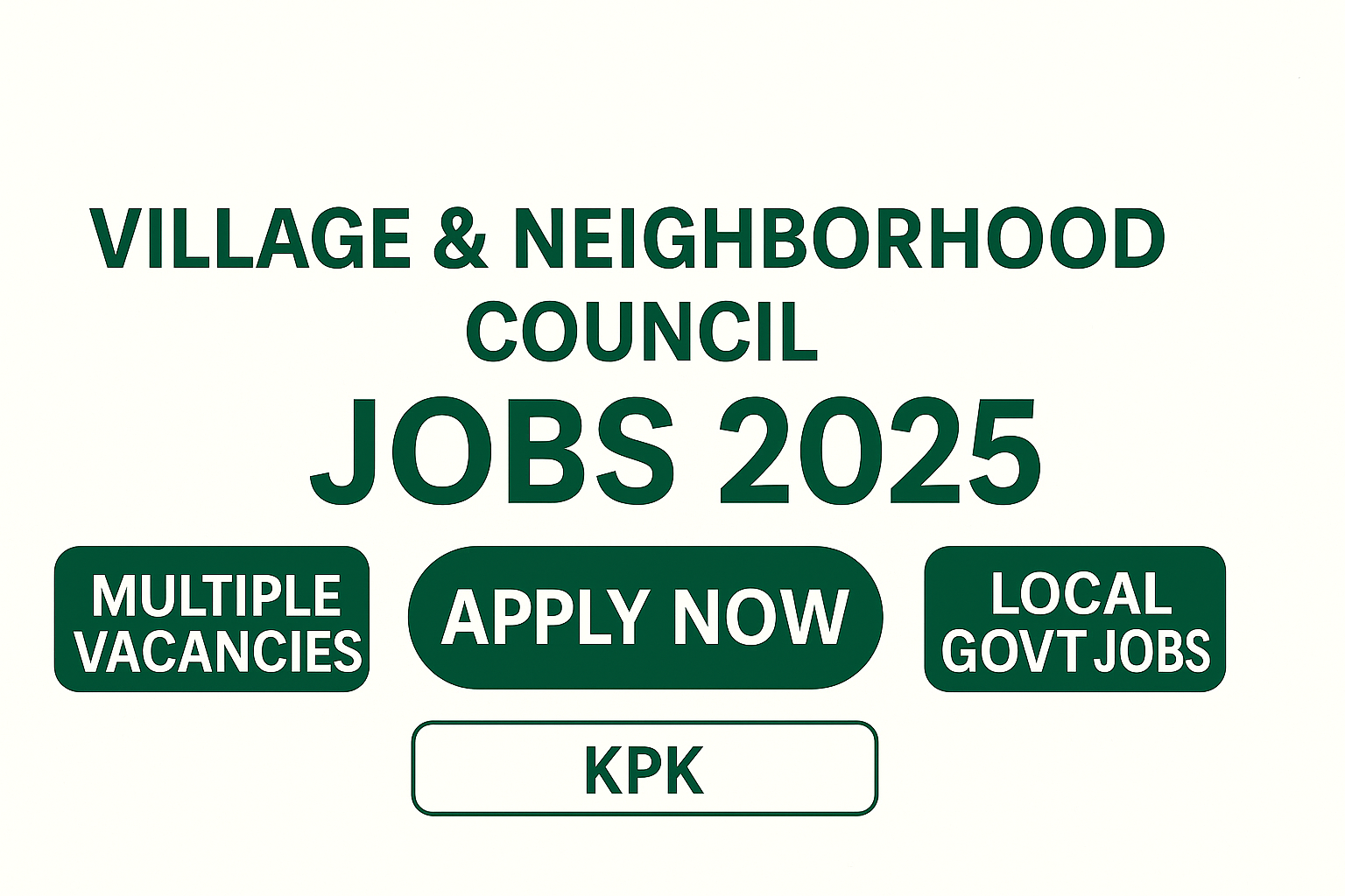 Village & Neighborhood Council KPK Jobs 2025