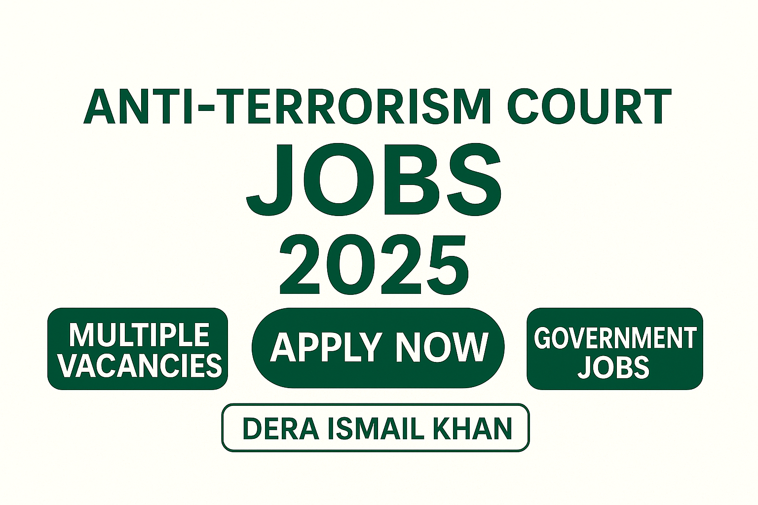 Anti-Terrorism Court ATC Dera Ismail Khan Jobs 2025